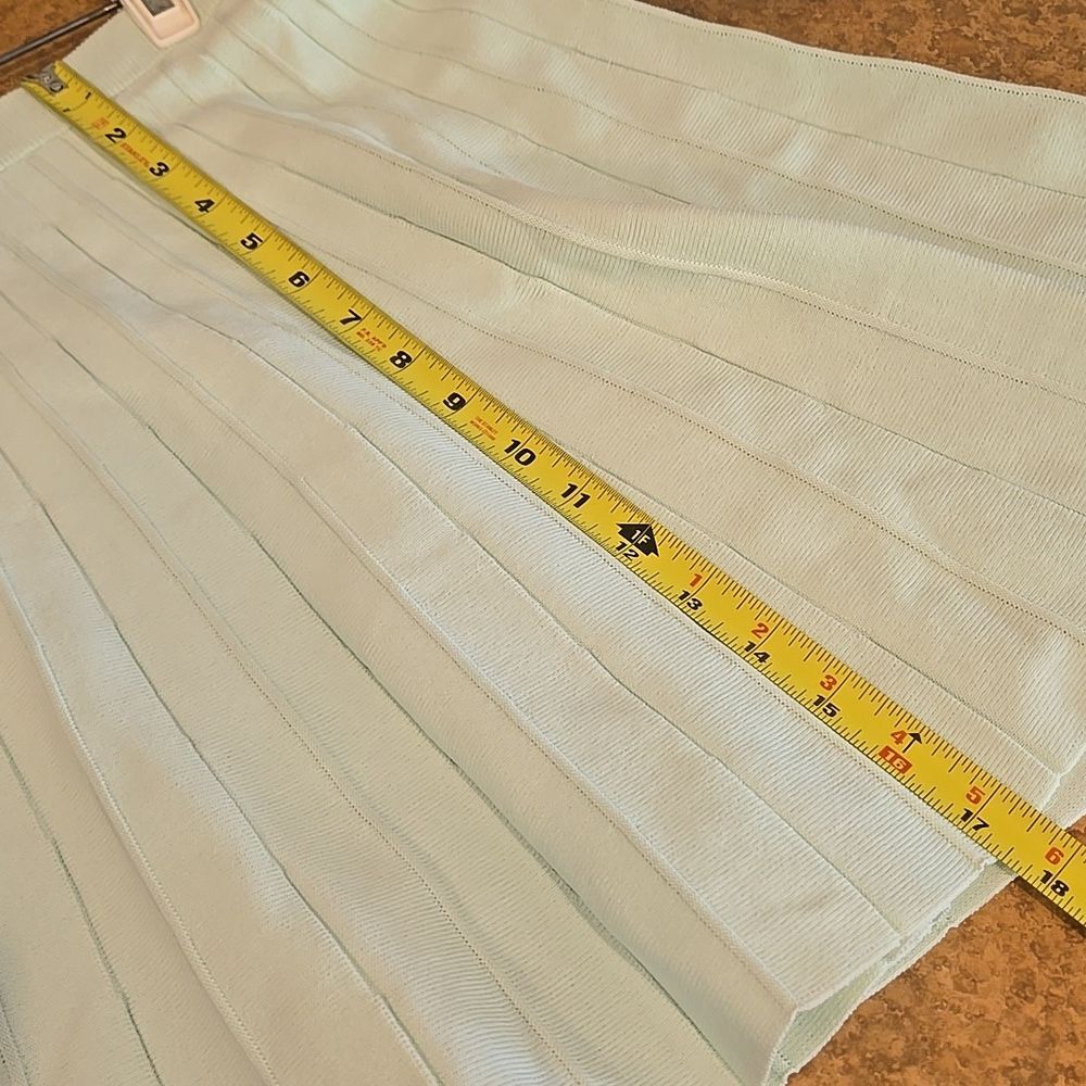 Womens Xlarge Pleated Sweater Skirt  A New Day Mint Green Fall Size Xl - Picture 14 of 16